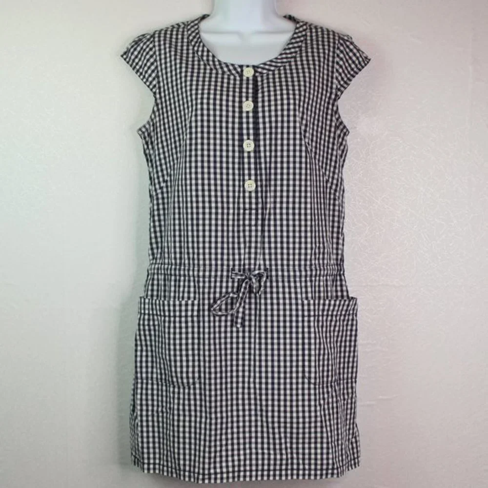 J. Crew Black White Gingham Drawstring Wai… - Picture 8 of 13